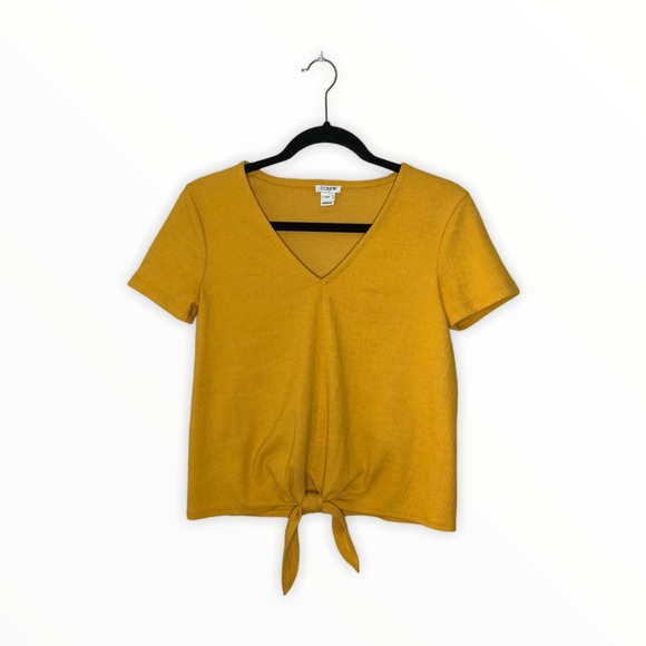 J. Crew Tops - J. Crew Mustard Yellow V-neck T-Shirt Sz XXS